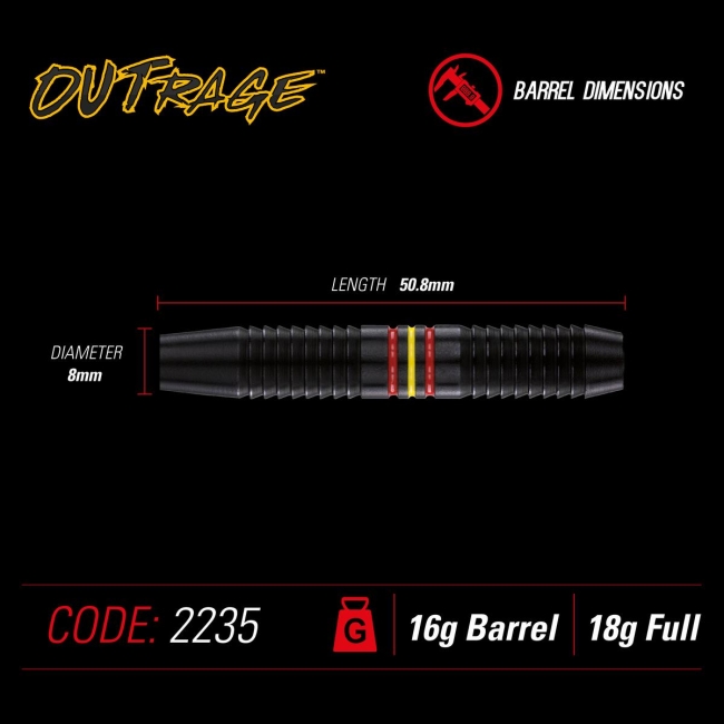 Winmau Outrage Softdart-Set 18 Gramm